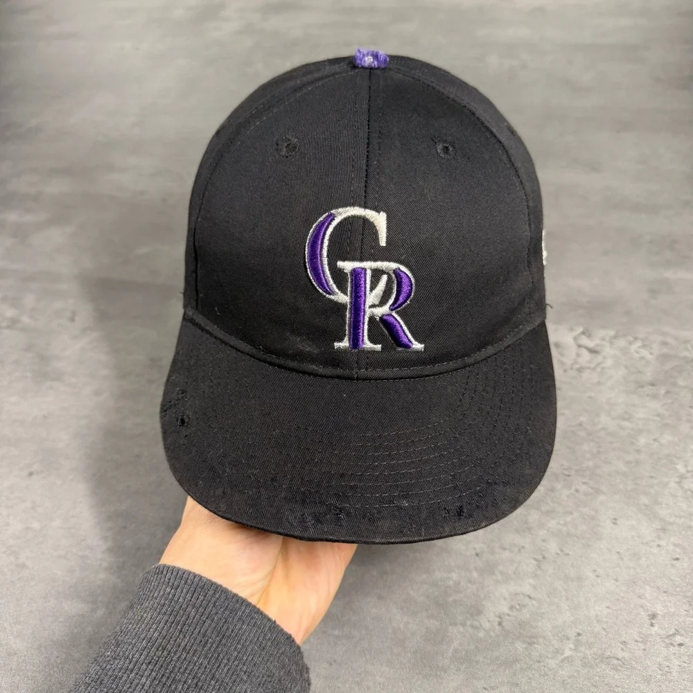 Colorado Rockies MLB Youth‎ Black Purple Embroidered Baseball Cap Hat TEAM MLB